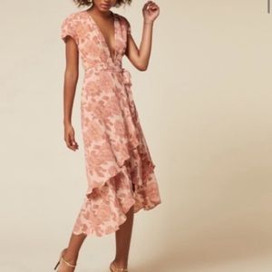 Reformation Cassia Wrap Dress (sz M)